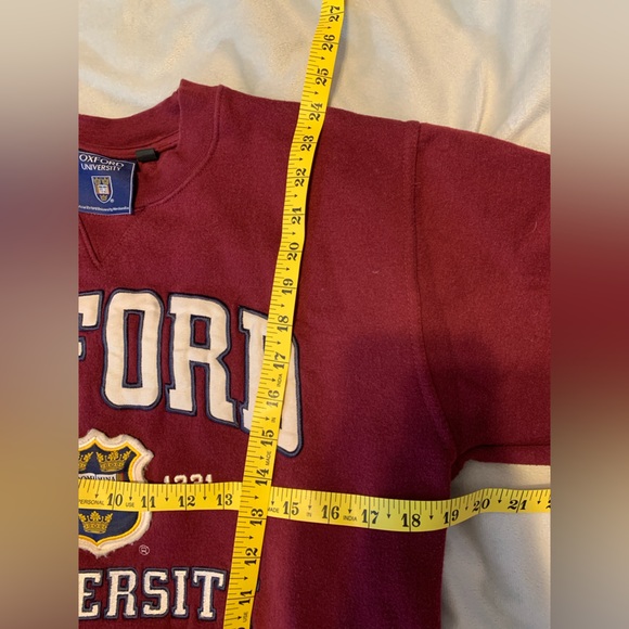 Oxford University UK Maroon embroidered crest Sweater 1231 size small crewneck - Picture 5 of 6